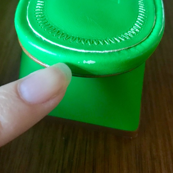 Zara green leather mule sandals blogger favorite - Picture 8 of 8